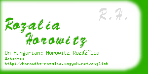 rozalia horowitz business card